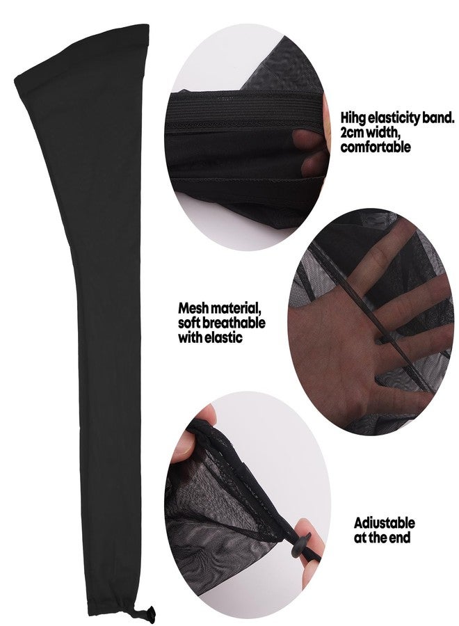 Sokfone Hair Weave Sleeve for Locs - Breathable Loc Sleeve for Braids and Hairweave, Fashionable Design - Haircare Haircharms With Elastic Band (Black) - Image 4